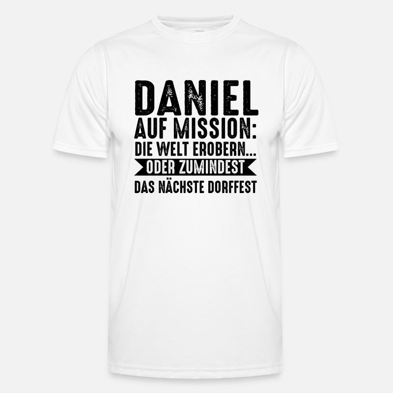 First name Daniel - Men's Functional T-Shirt - white