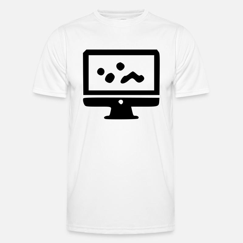 Bildschirm überwachen Männer Funktions-T-Shirt