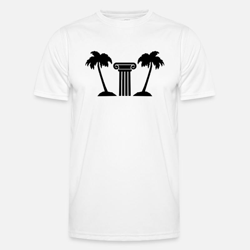 Palmen Säule Männer Funktions-T-Shirt