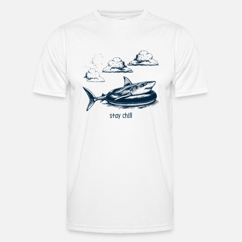 Shark Floaty - Mantente Tranquilo Camiseta funcional para hombres