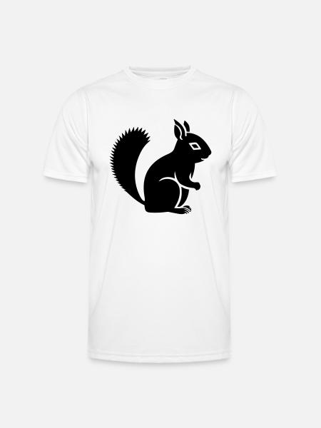 écureuil - T-shirt sport Homme - blanc