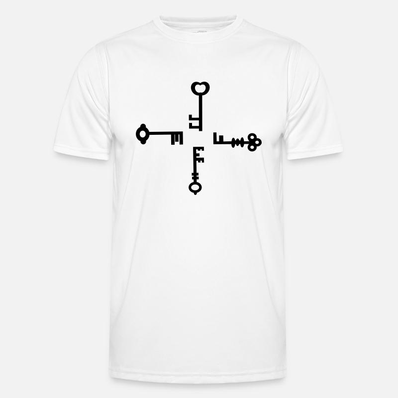 Vier Schlüssel Männer Funktions-T-Shirt