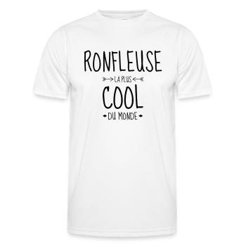 Ronfler / Ronfleur / Ronfleuse / Ronflement - T-shirt sport Homme - blanc - Devant - AI Model Male 178 dark (178cm)