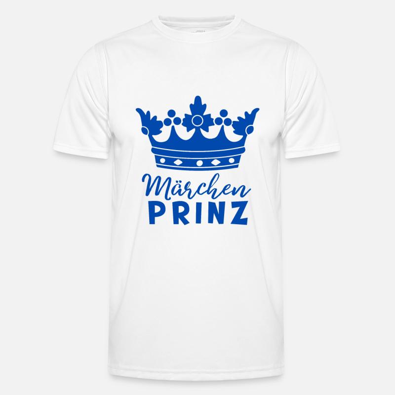 Märchenprinz mit Krone Männer Funktions-T-Shirt