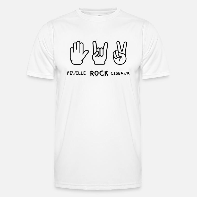 feuille rock ciseaux T-shirt sport Homme