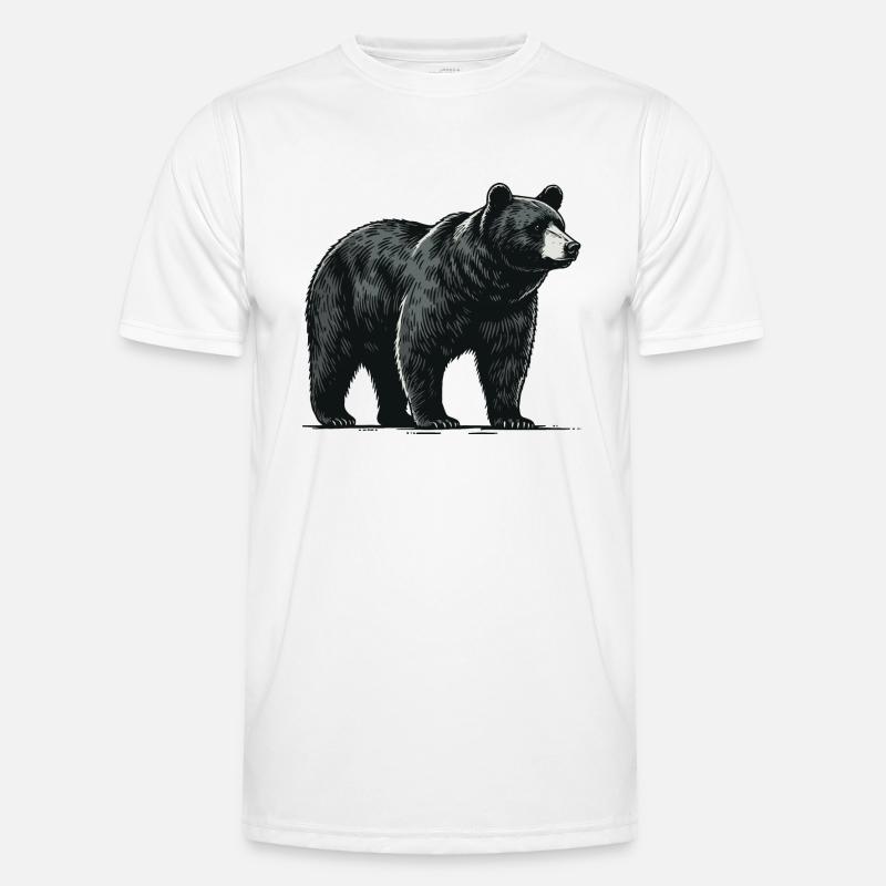 Sortbjørn - Funktionsshirt til herrer - hvid