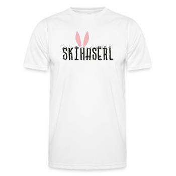 Skihaserl Skihase mit Ohren - Männer Funktions-T-Shirt - Weiß - Vorne - AI Model Male 178 dark (178cm)