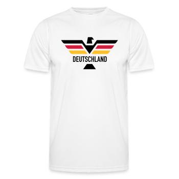 Germany - Men's Functional T-Shirt - white - Front - AI Model Male 178 dark (178cm)
