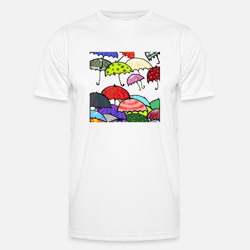 Die Schirmparade, eine bunte Geschenkidee. Kunst Männer Funktions-T-Shirt