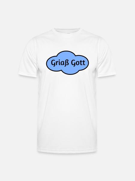 Griaß Gott - Männer Funktions-T-Shirt - Weiß