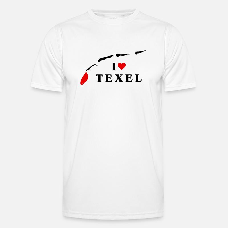 Ich liebe Texel Männer Funktions-T-Shirt