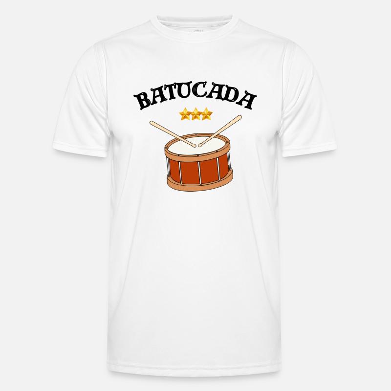 batucada, percussion, drum - Men's Functional T-Shirt - white