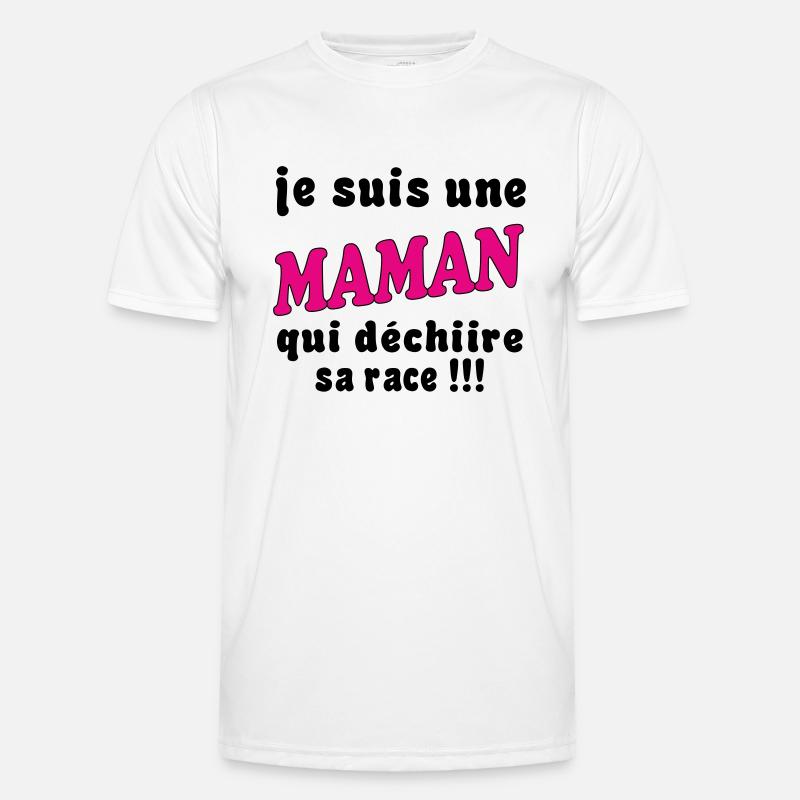 Ich bin eine MAMA... - Männer Funktions-T-Shirt - Weiß