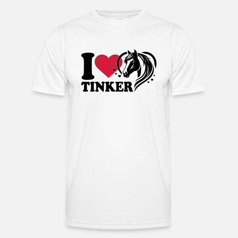 I love Pferd Tinker - Männer Funktions-T-Shirt - Weiß