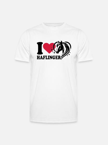 J’adore le cheval Haflinger - T-shirt sport Homme - blanc