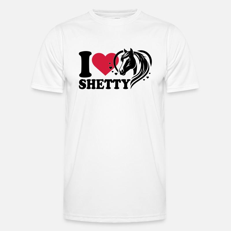 I love Pferd Shetty Männer Funktions-T-Shirt