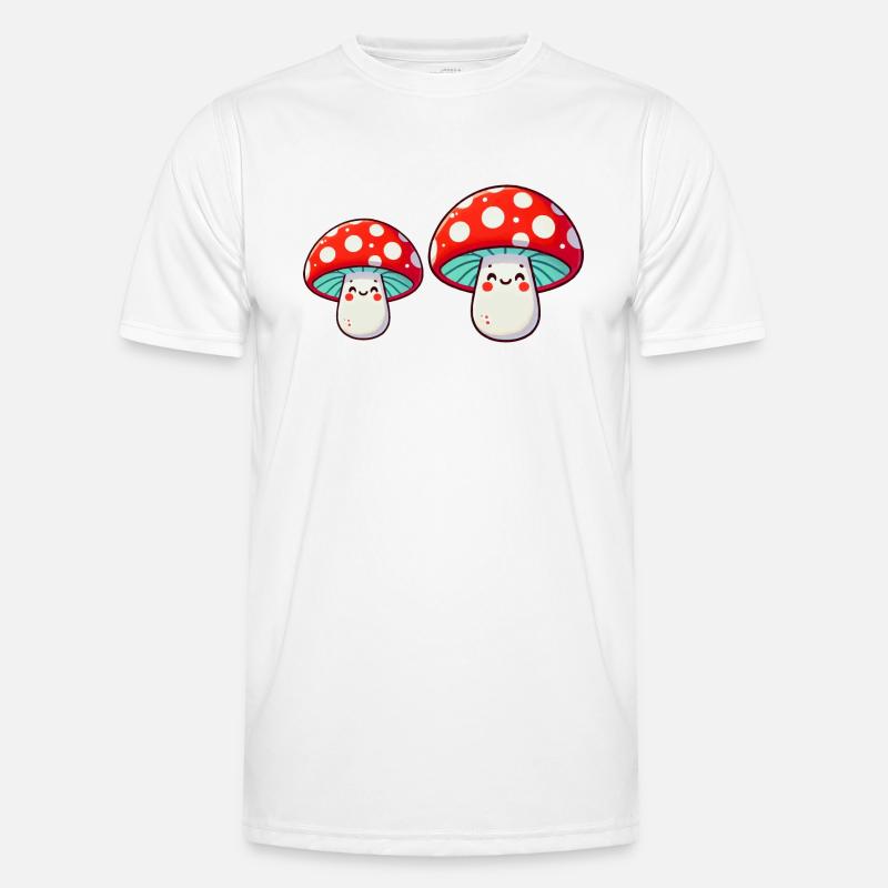 dessin animé comique de champignons T-shirt sport Homme