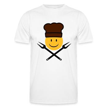 grillen - Männer Funktions-T-Shirt - Weiß - Vorne - AI Model Male 178 dark (178cm)