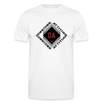 Downtown Attitude - Männer Funktions-T-Shirt - Weiß - Vorne - AI Model Male 178 dark (178cm)