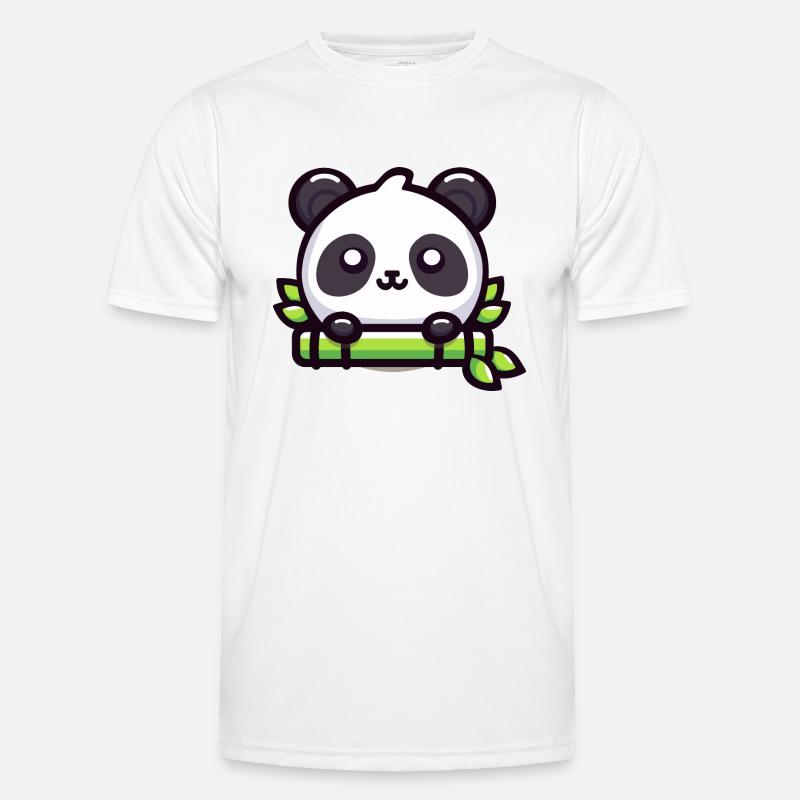 Bambus-Glückseligkeit: Chibi-Panda-Genuss Männer Funktions-T-Shirt