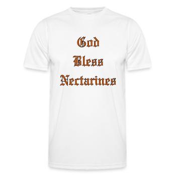 GodBlessNectarines - Männer Funktions-T-Shirt - Weiß - Vorne - AI Model Male 178 dark (178cm)