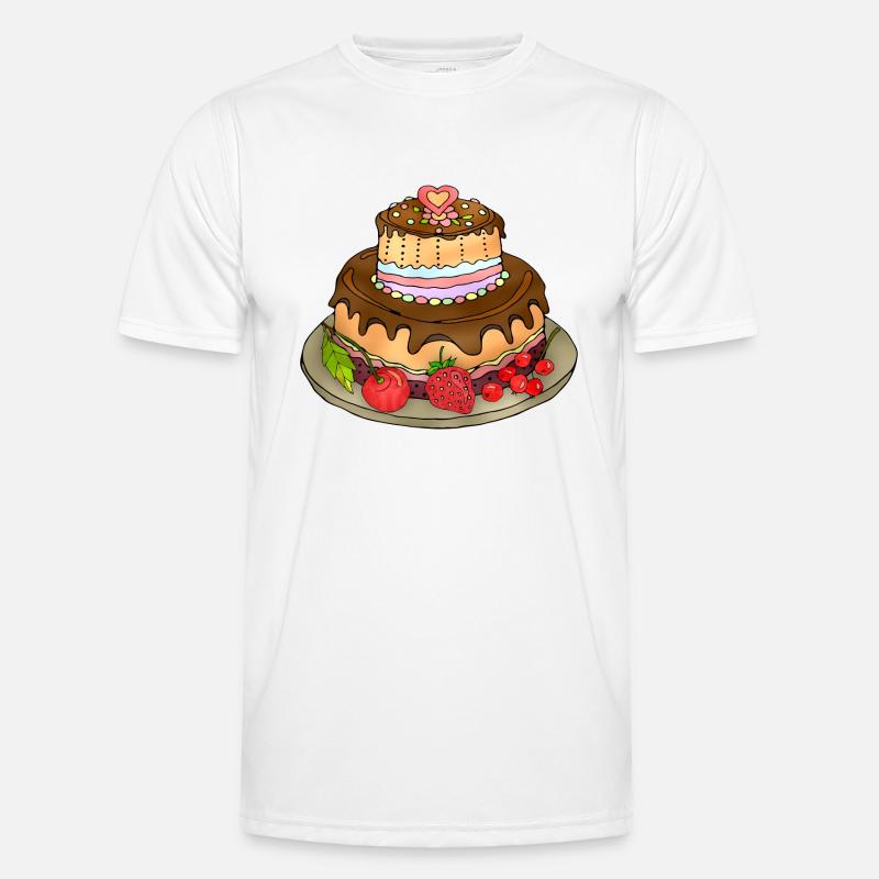 Kuchen Männer Funktions-T-Shirt