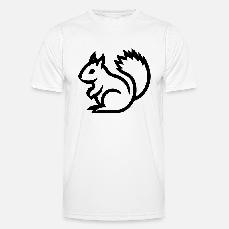 Eichhörnchen - Männer Funktions-T-Shirt - Weiß