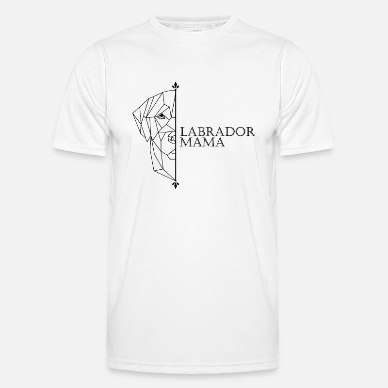 Labrador Mama Polygon Männer Funktions-T-Shirt