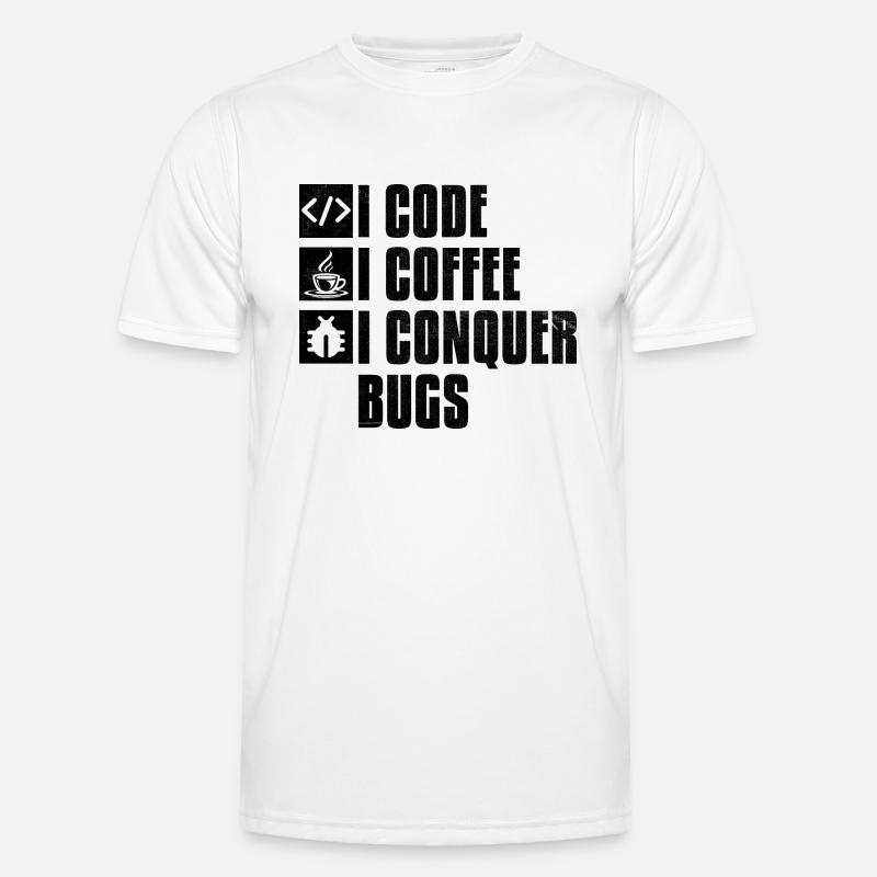 Café Codage Programmeur Codeur Développeur Nerd Coff T-shirt sport Homme