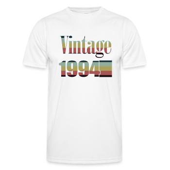 1994 anniversaire 1994 né en 1994 anniversaire - T-shirt sport Homme - blanc - Devant - AI Model Male 178 dark (178cm)