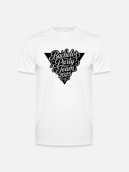 Bachelor Party Team 2025 - Men's Functional T-Shirt - white