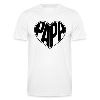 Dad Herz Papa Vatertag Vatertagsgeschenk - Männer Funktions-T-Shirt - Weiß - Vorne - AI Model Male 178 dark (178cm)