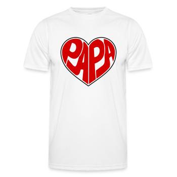 Dad Herz Papa Vatertag Vatertagsgeschenk - Männer Funktions-T-Shirt - Weiß - Vorne - AI Model Male 178 dark (178cm)