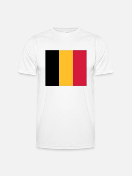 National Flag of Belgium - Men's Functional T-Shirt - white