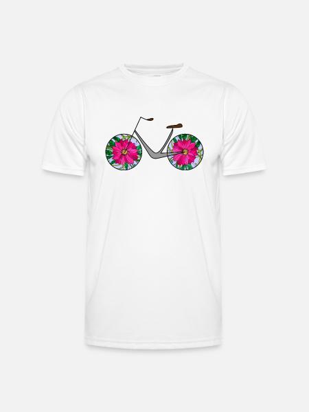 Fahrrad - Männer Funktions-T-Shirt - Weiß