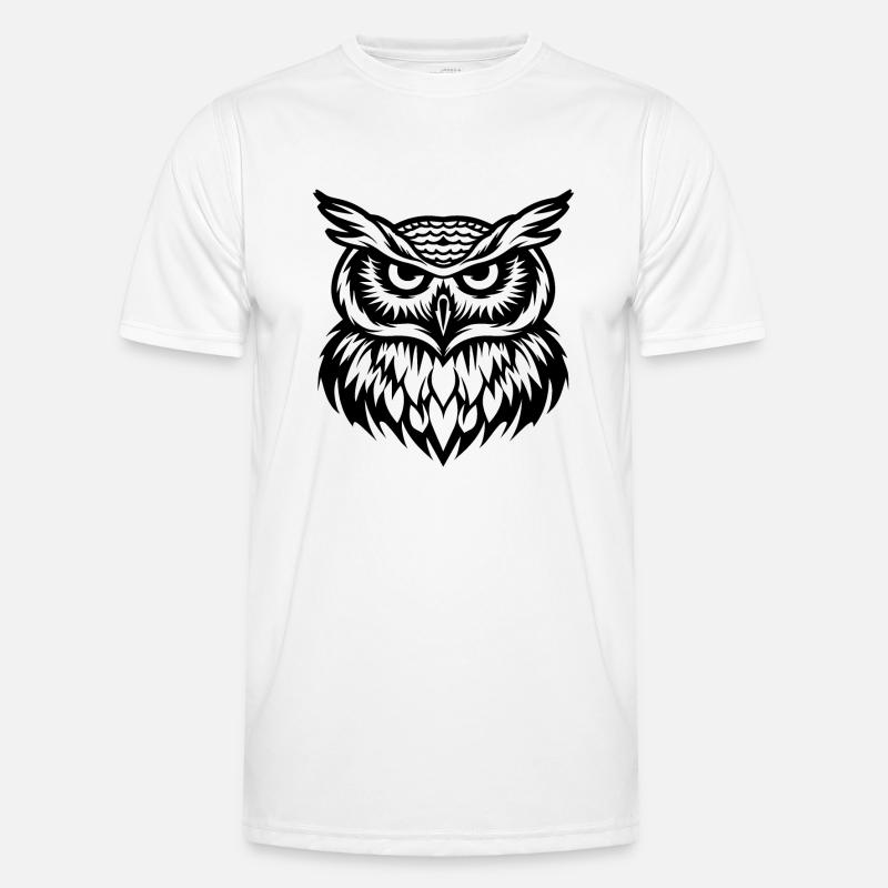 Eule Eulen Vogel Männer Funktions-T-Shirt