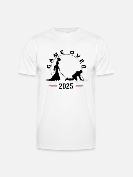 Game Over 2025 Wedding - Men's Functional T-Shirt - white