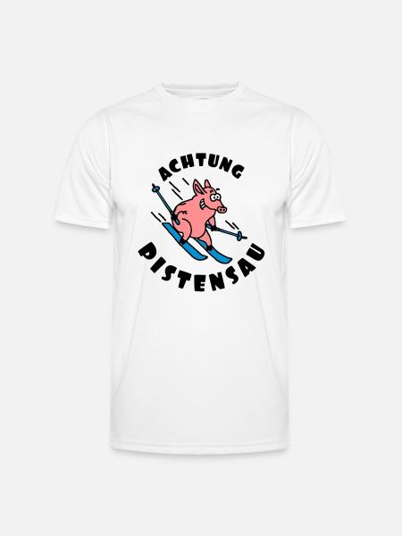 pistensau_02_e_3c - Men's Functional T-Shirt - white