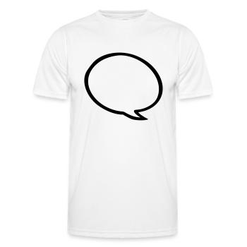 speech bubble - Men's Functional T-Shirt - white - Front - AI Model Male 178 dark (178cm)