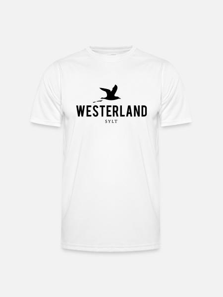 Möwe Westerland Sylt - Männer Funktions-T-Shirt - Weiß