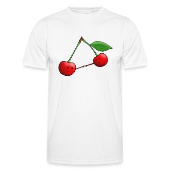 Cerises douces - T-shirt sport Homme - blanc - Devant - AI Model Male 178 dark (178cm)