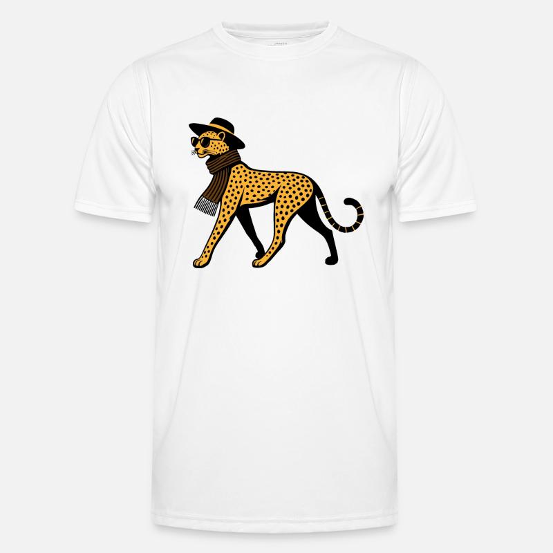 Leoparden-Chic Männer Funktions-T-Shirt
