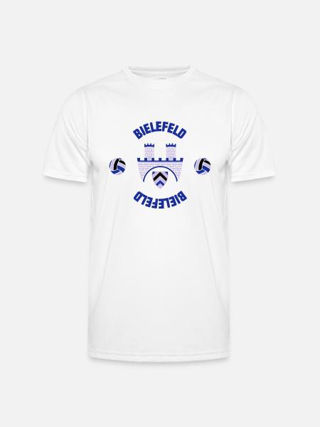 Bielefeld (ID: 001013) - Männer Funktions-T-Shirt - Weiß
