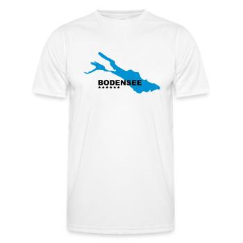 Lac de Constance - T-shirt sport Homme - blanc - Devant - AI Model Male 178 dark (178cm)