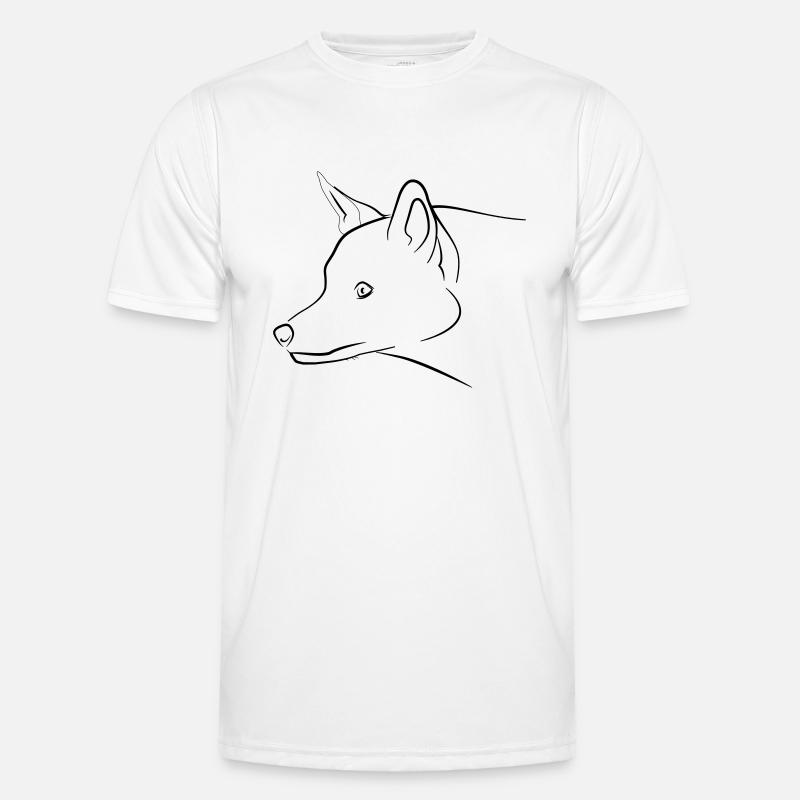Fuchs Grafik schwarz Männer Funktions-T-Shirt
