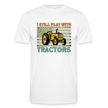 Cattle Breeder Farm Farmer Gift - Men's Functional T-Shirt - white - Front - AI Model Male 178 dark (178cm)