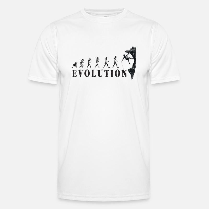 Evolution Klettern - Männer Funktions-T-Shirt - Weiß