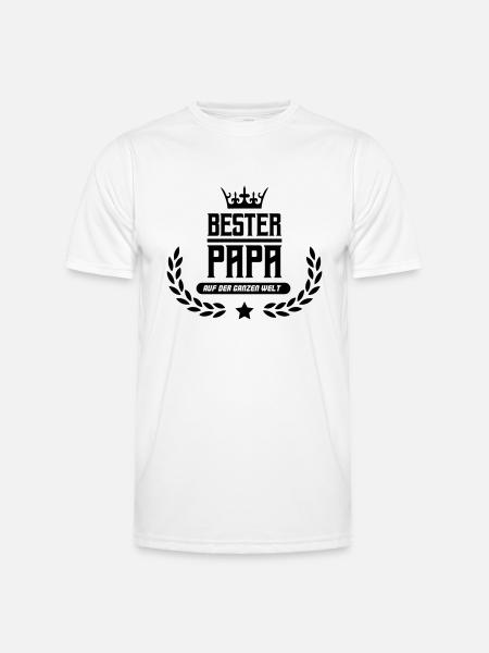 bester papa der welt - Männer Funktions-T-Shirt - Weiß