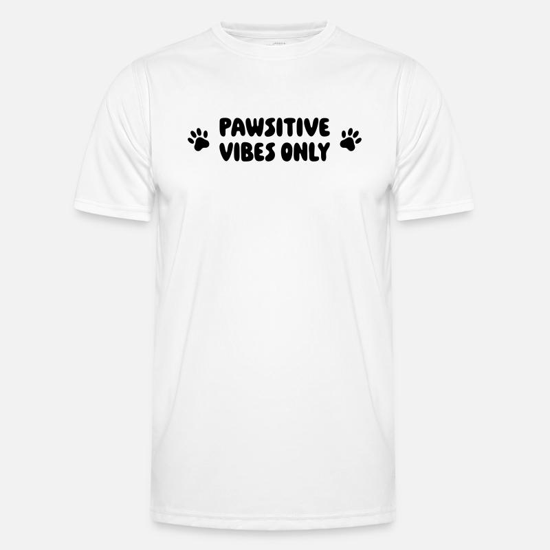 Pawsitive vibes only Männer Funktions-T-Shirt