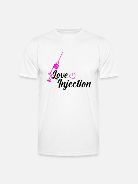 love injection - Men's Functional T-Shirt - white